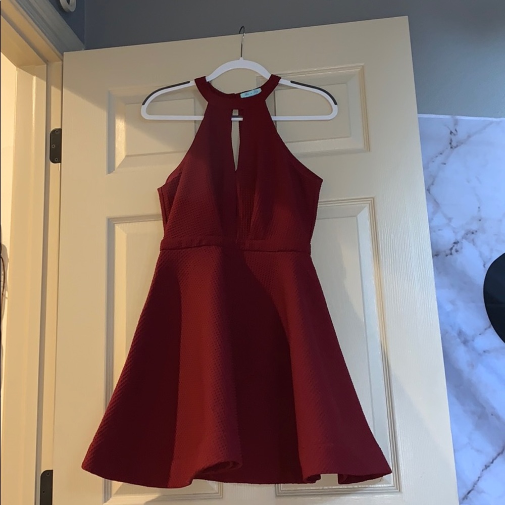 Burgundy dress